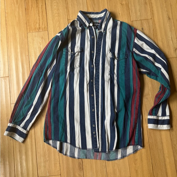 Wrangler Multicolor Striped Button-Up Shirt - Picture 1 of 5